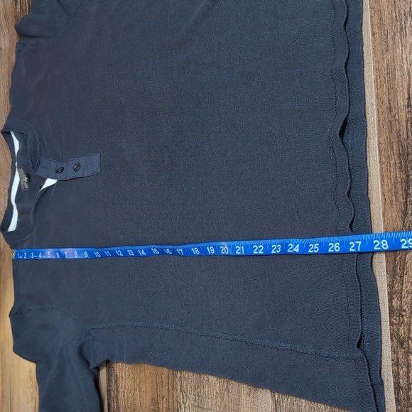 RAG & BONE Standard Issue Long Sleeve Henley Size Large In Charcoal Black - Picture 9 of 9